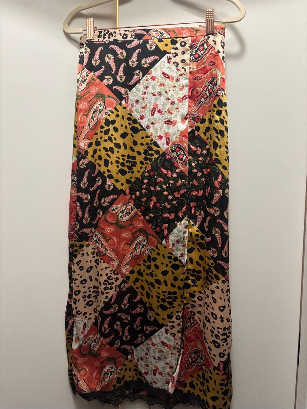 Asos Quilt Pattern Maxi Skirt